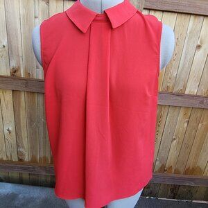 CeCe Women's orange collared sleeveless top size small